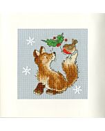 Wenskaart kerst vrienden - Bothy Threads bt-xmas29 om te borduren