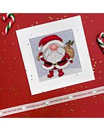 Bothy Threads borduurpakket wenskaart jolly kerstman XMAS71 telpatroon