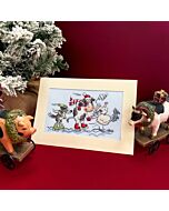 Bothy Threads borduurpakket wenskaart almost, nearly, whoopsie! XMAS73 telpatroon