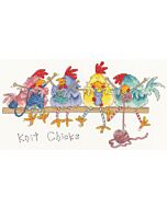 Bothy Threads borduurpakket Knit Chicks XMS40 telpatroon.