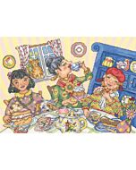 Bothy Threads borduurpakket Tea and Cake XWB2 telpatroon