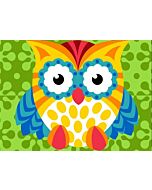 Voorbedrukt stramien bloemen uil om te borduren seg de paris 926.315