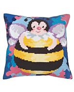 Borduurpakket voorbedrukt kruissteekkussen Boule de Miel / honing bal Collection d'Art 5035