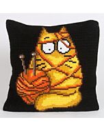 Voorbedrukt kruissteek Kussenpakket brei kat Collection d'Art 5183
