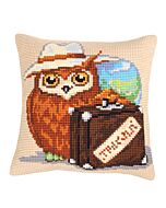  Voorbedrukt kruissteek kussen  voyager als borduurpakket