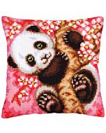 kruissteek Kussenpakket Hoera! Het is lente! panda 