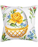 Voorbedrukt kruissteek Kussenpakket paasei Collection d'Art  5266