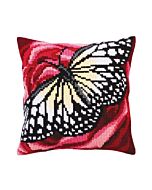 Collection d'Art borduurpakket Vlinder 5311 voorbedrukt kruissteekkussen