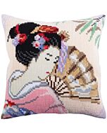 Voorbedrukt kruissteek Kussenpakket Beautiful Japanese Collection d'Art  als borduurpakket 5316