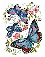 Borduurpakket  vlinders - Magic Needle met telpatroon.