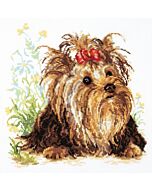 Borduurpakket Yorkshire Terrier met telpatroon Chudo Igla (Magic Needle)	ci-059-013