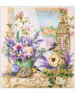 Borduurpakket Scent of Provence - Magic Needle 515-280 met telpatroon.