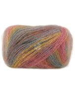 Lana Grossa Cottonhair kleur 106 (rood/oranje/grijs)