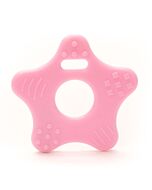 Durable bijtring ster -  licht roze