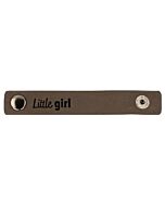 Durable leren label 'little girl'  2-stuks