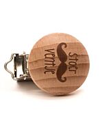 Durable speenclip 'stoer ventje' hout 