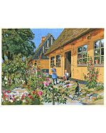 Borduurpakket Hollyhocks van Eva Rosenstand 12-758  linnen