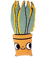 Eva Mouton sanseveria kruissteekkussen borduren van Vervaco pn-0199818