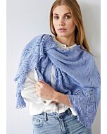 Lana Grossa omslagdoek breien van Ecopuno en Silkhair uit Doeken en Co Nr.4