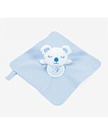 Kroeldoek koala blauw met slab van dmc gn208 om te borduren