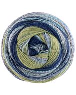 Lana Grossa Gomitolo Fusione kleur 2021 (blauw/groen) 