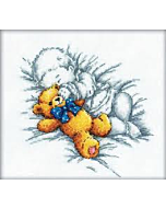 Borduurpakket  Good night  Baby with Teddy Bear om te borduren