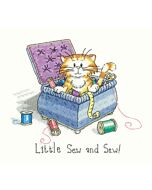 Heritage Crafts borduurpakket Kiekeboe Little Sew 1049A