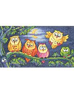 Heritage Crafts borduurpakket a Hoot of Owls 1296A