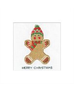 Heritage Crafts borduurpakket kerstkaart Gingerbread 1790A telpatroon 
