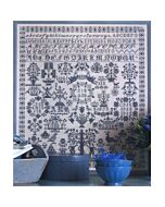 Borduurpakket Permin blauwe merklap HH21168