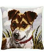 Borduurpakket kussen jack russel
