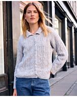 Lana Grossa top-down vest breien van Ecopuno en Silkhair nk3,m23