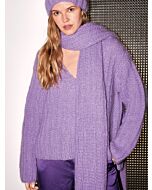 Lana Grossa muts en sjaal breien van Mohair di Gio uit Nera 3 m51/52