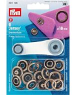 Prym Jersey vernietbare drukknopen - oudmessing 18mm