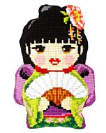 Borduurpakket kussenpakket Japanse Girl  orchidea 9317