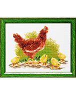 Borduurpakket Kippenfamilie van pako 210.897