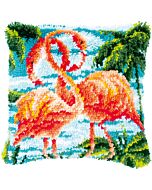 Knoopkussen pakket Flamingo's van Vervaco pn-0186006