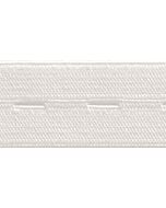 Knoopsgatenelastiek wit