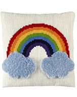 Pako Knoop / borduurkussen regenboog 012.004