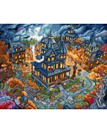Letistitch borduurpakket halloween horror huis L9967 telpatroon
