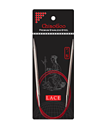 ChiaoGoo Knit RED Lace 5.5mm met 100cm lengte.