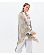 Lana Grossa cape breien van Cool Wool 4 Socks (Doeken & Co 8, m16) | C.R. Couture