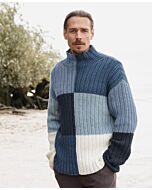 Lana Grossa Colourblock heren trui breien van Cool Wool Big (C27,M48)