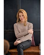 Lana Grossa Cool Wool trui breien met kabelpatroon 