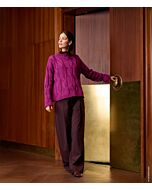 Lana Grossa dames kabeltrui breien van Cool Merino (C29,M10)