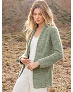 Lana Grossa dames lang vest breien van Landlust sommerseide en Silkhair.