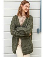 Lana Grossa dames lang vest in een patroon mix van Per Lei (easy, m6)