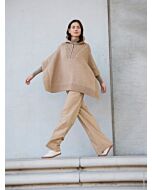 Lana Grossa dames poncho met rits breien van Winter Softness (LB19,M18)