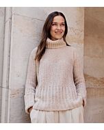 Lana Grossa dames trui met hoge kraag breien van Soffio (C27,M17)