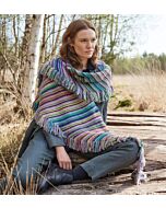 Lana Grossa driehoekige stola breien van Farfalla en Cashmere 16 fine (DC9,M9)